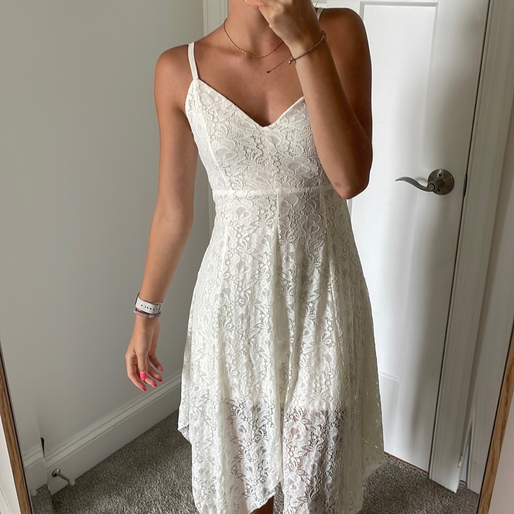 white lace dress